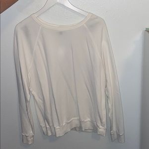 White crew neck sweatshirt